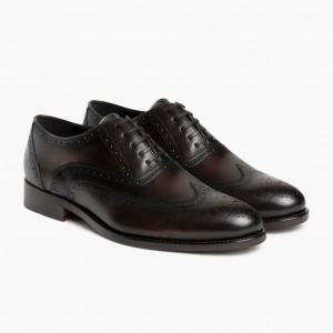 Thursday Boots Aviator Wingtip Lederschuhe Herren Schokolade | Österreich-57821MVOT