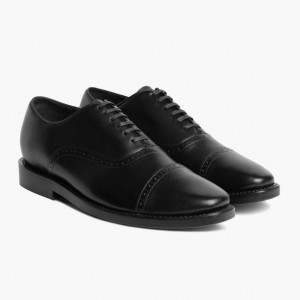 Thursday Boots Broadway Brogue Kappe Lederschuhe Herren Schwarz | Österreich-74109MADF