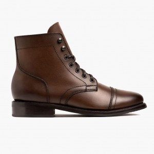 Thursday Boots Captain Schnürstiefel Damen Dunkelbraun | Österreich-05432ATBQ