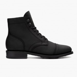 Thursday Boots Captain Schnürstiefel Damen Schwarz | Österreich-45160HLKT