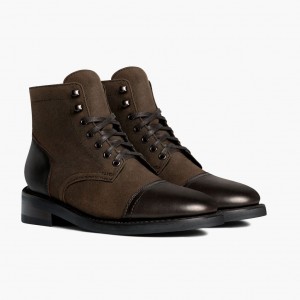 Thursday Boots Captain Schnürstiefel Herren Dunkelbraun | Österreich-50267ZEMD
