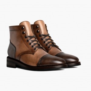 Thursday Boots Captain Schnürstiefel Herren Braun | Österreich-45219CITE