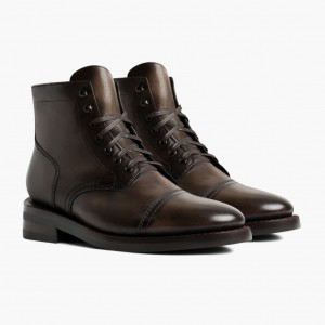 Thursday Boots Captain Schnürstiefel Herren Dunkelbraun | Österreich-56892NQUX