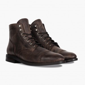 Thursday Boots Captain Schnürstiefel Herren Dunkelbraun | Österreich-19365FSAU
