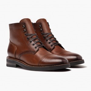 Thursday Boots Captain Schnürstiefel Herren Braun | Österreich-41532KRSU