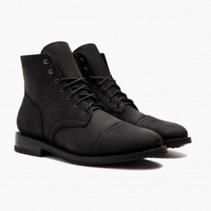 Thursday Boots Captain Schnürstiefel Herren Schwarz | Österreich-91384CFHA