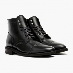 Thursday Boots Captain Schnürstiefel Herren Schwarz | Österreich-85923OQKG