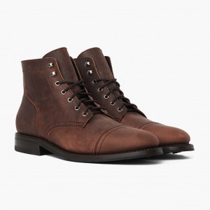 Thursday Boots Captain Schnürstiefel Herren Braun | Österreich-29641OUVZ