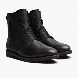 Thursday Boots Casa Moto Zip Schnürstiefel Herren Schwarz | Österreich-50243YAGH