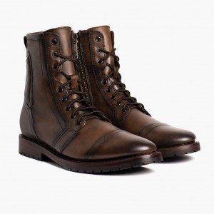 Thursday Boots Casa Moto Zip Schnürstiefel Herren Dunkelbraun | Österreich-91602SFIL