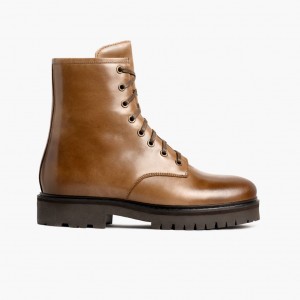 Thursday Boots Combat Schnürstiefel Damen Braun | Österreich-75392OHYX