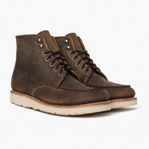 Thursday Boots Diplomat Moc Kappe Schnürstiefel Herren Braun | Österreich-98140GVPF