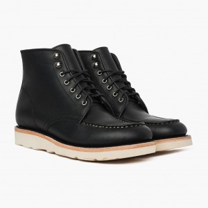 Thursday Boots Diplomat Moc Kappe Schnürstiefel Herren Schwarz | Österreich-74206VERW