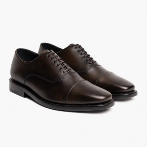 Thursday Boots Executive Cap Kappe Lederschuhe Herren Schwarz | Österreich-45768JBGV