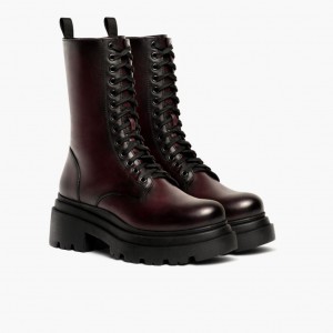 Thursday Boots Fatale High Heel Zip-Up Stiefeletten Damen Dunkelbraun | Österreich-61249HKRB