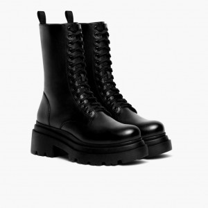 Thursday Boots Fatale High Heel Zip-Up Stiefeletten Damen Schwarz | Österreich-29635HRBC