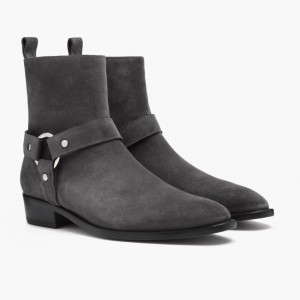 Thursday Boots Harness O-Ring Chelsea Stiefel Herren Grau | Österreich-82175LASP