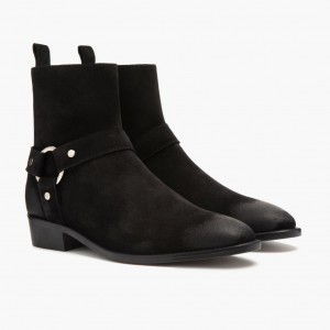 Thursday Boots Harness O-Ring Chelsea Stiefel Herren Schwarz | Österreich-50142NIAW