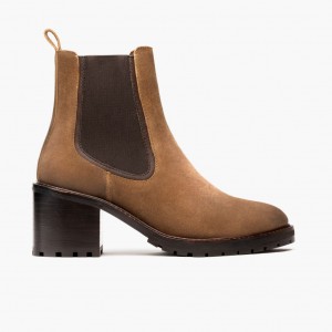 Thursday Boots Knockout High Heel Chelsea Stiefel Damen Braun | Österreich-09523ZENP