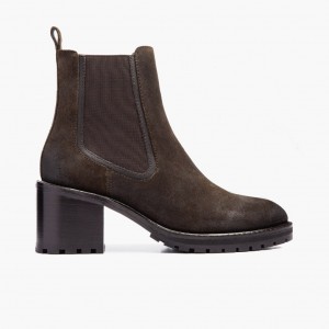 Thursday Boots Knockout High Heel Chelsea Stiefel Damen Dunkelolivgrün | Österreich-15372DEPW