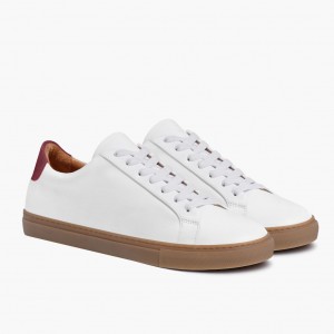Thursday Boots Legacy Low Top Sneakers Damen Weiß Bordeaux | Österreich-31825XQEB