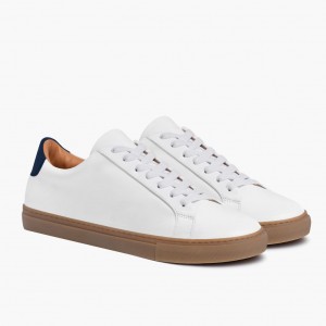 Thursday Boots Legacy Low Top Sneakers Herren Weiß Navy | Österreich-98140CIGH