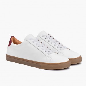 Thursday Boots Legacy Low Top Sneakers Herren Weiß Bordeaux | Österreich-38906FKOU