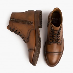 Thursday Boots Major Zip Schnürstiefel Herren Braun | Österreich-87523ZECY