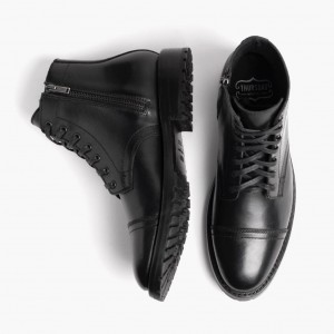 Thursday Boots Major Zip Schnürstiefel Herren Schwarz | Österreich-83612CPJQ