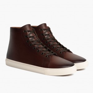 Thursday Boots Premier High Top Sneakers Herren Dunkelbraun | Österreich-48703SRMT