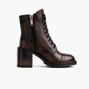 Thursday Boots Rebel Zip-Up Stiefeletten Damen Dunkelbraun | Österreich-24760HREO