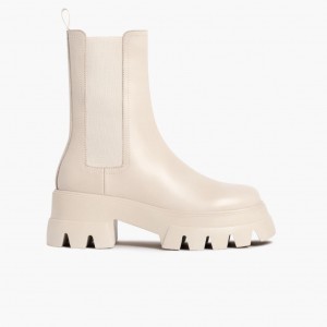 Thursday Boots Reign Chunky Outsole Chelsea Stiefel Damen Weiß | Österreich-89602SDKV