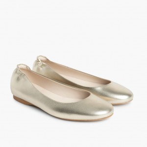 Thursday Boots Scrunch Ballerinas Damen Hellgold | Österreich-13579QSBG