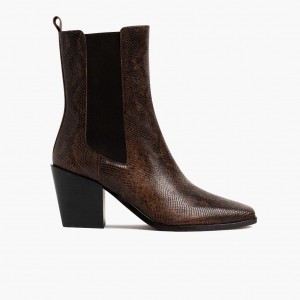 Thursday Boots Soho High Heel Chelsea Stiefel Damen Schokolade | Österreich-85029ZBHA