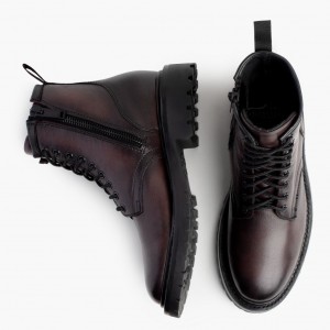Thursday Boots Stomper Zip Schnürstiefel Herren Schwarz | Österreich-16370OAXR