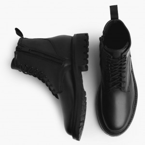 Thursday Boots Stomper Zip Schnürstiefel Herren Schwarz | Österreich-85361ZBDK