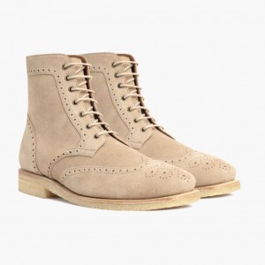 Thursday Boots Wingtip Schnürstiefel Herren Beige | Österreich-28037AWZU
