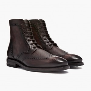 Thursday Boots Wingtip Schnürstiefel Herren Dunkelbraun | Österreich-74012XGUZ