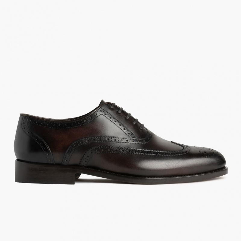 Thursday Boots Aviator Wingtip Lederschuhe Herren Schokolade | Österreich-57821MVOT