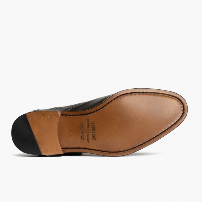 Thursday Boots Aviator Wingtip Lederschuhe Herren Schokolade | Österreich-57821MVOT