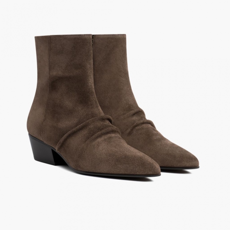 Thursday Boots Bijou Zip-Up Stiefeletten Damen Dunkelbraun | Österreich-04519YHPL