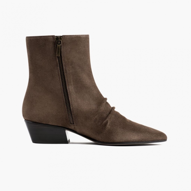 Thursday Boots Bijou Zip-Up Stiefeletten Damen Dunkelbraun | Österreich-04519YHPL