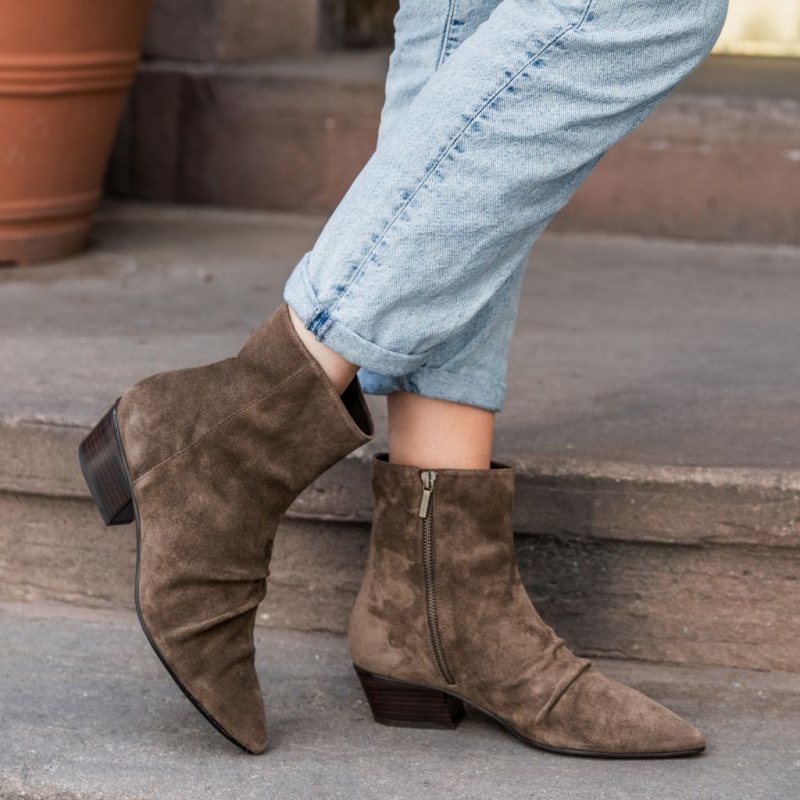 Thursday Boots Bijou Zip-Up Stiefeletten Damen Dunkelbraun | Österreich-04519YHPL