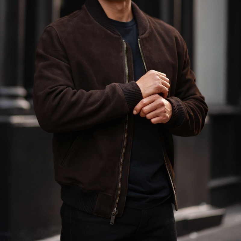 Thursday Boots Bomber Jacken Herren Dunkelbraun | Österreich-93168IASR