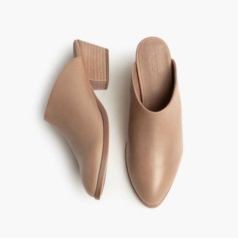 Thursday Boots Breeze Mule Damen Beige | Österreich-52170WFPB