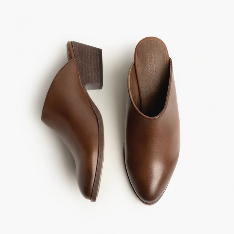 Thursday Boots Breeze with 2 Heel Mule Damen Dunkelbraun | Österreich-09435IPRZ