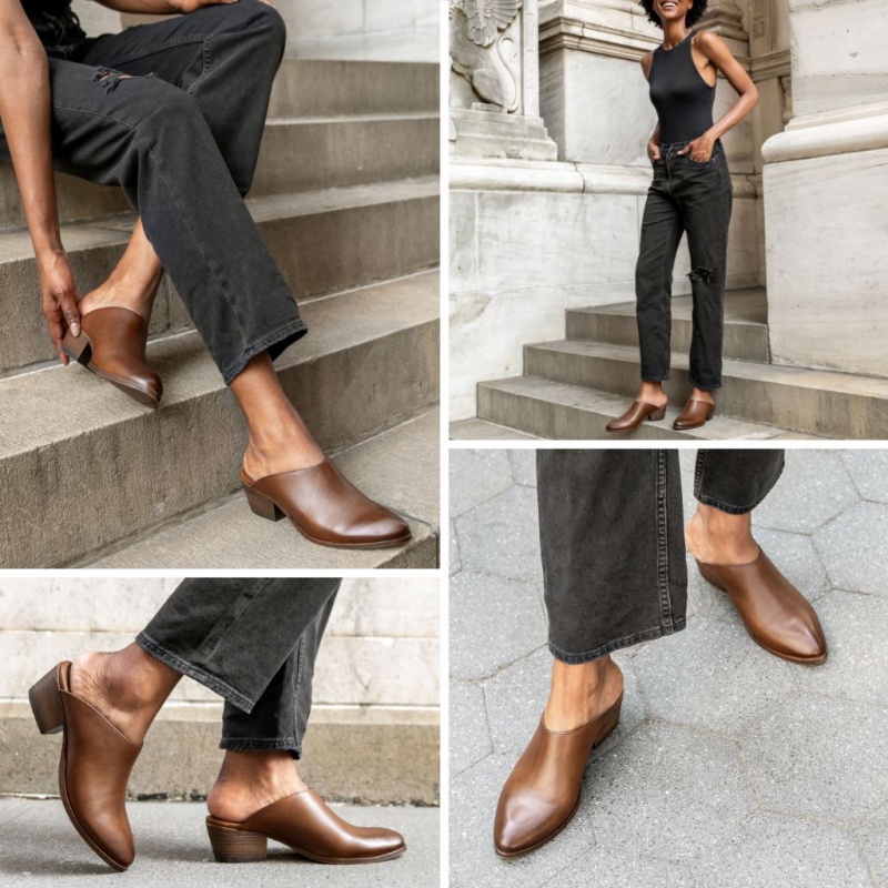 Thursday Boots Breeze with 2 Heel Mule Damen Dunkelbraun | Österreich-09435IPRZ