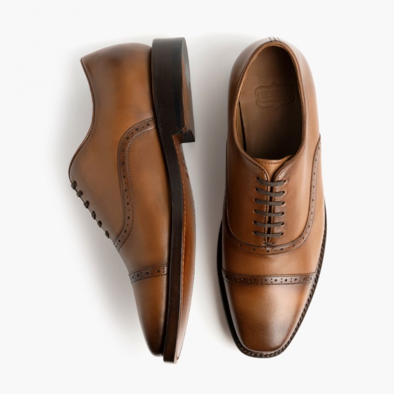 Thursday Boots Broadway Brogue Kappe Lederschuhe Herren Braun | Österreich-30624FGPI