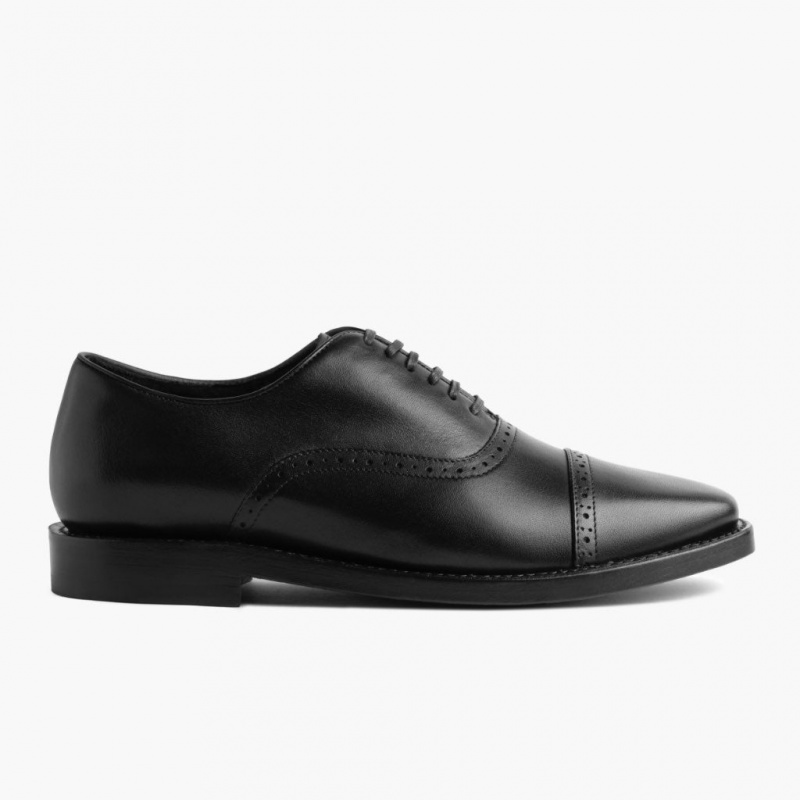 Thursday Boots Broadway Brogue Kappe Lederschuhe Herren Schwarz | Österreich-74109MADF