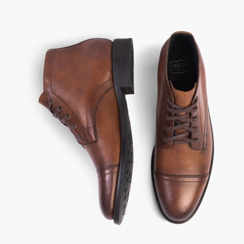 Thursday Boots Cadet Schnürstiefel Herren Braun | Österreich-93562BXOR